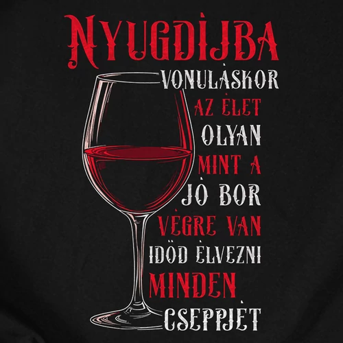 Nyugdíjba vonuláskor női póló (B_Fekete)