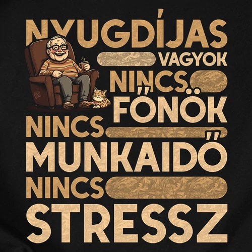 Nyugdíjas vagyok férfi póló (B_Fekete)