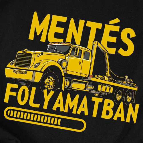 Mentés folyamatban férfi póló (B_Fekete)
