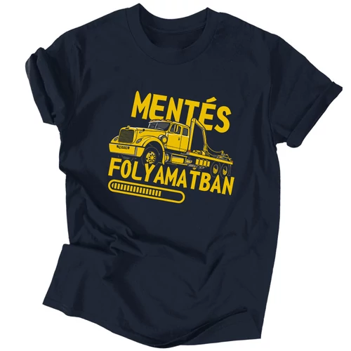 Mentés folyamatban férfi póló (Sötétkék)