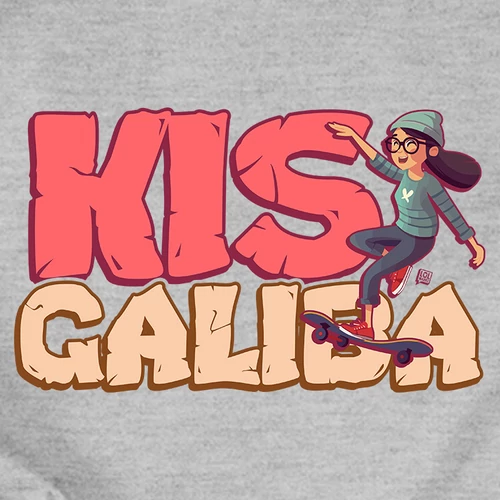 Kis galiba - Nagy galiba (lányos) páros póló szett (B_szürke)