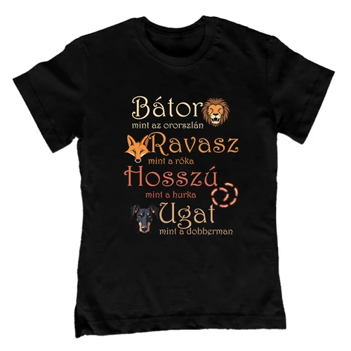 Milyen egy tacskó gyerek póló (Fekete)