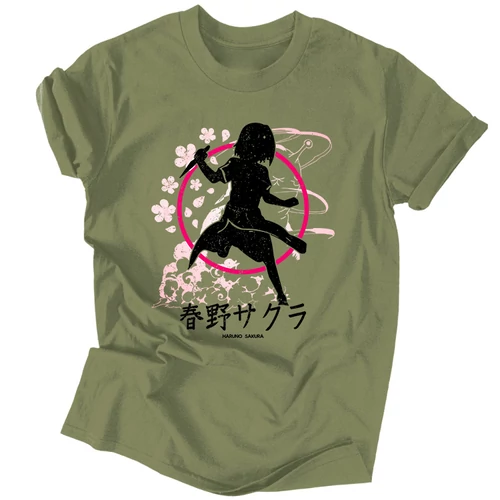 Haruno Sakura férfi póló (Millitary)