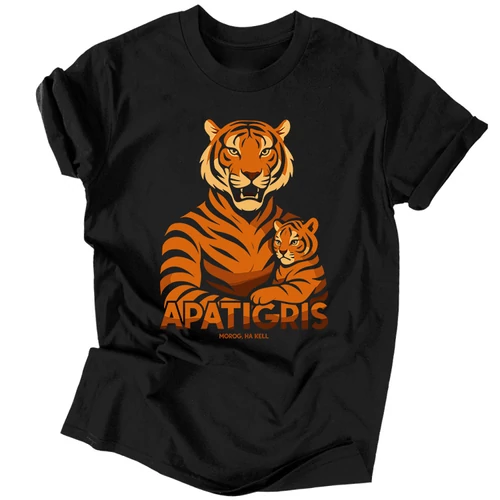 Apatigris férfi póló (Fekete)