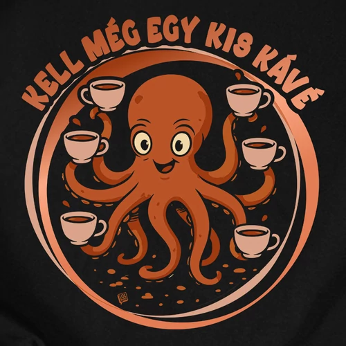 Kell még egy kis kávé férfi póló (B_Fekete)