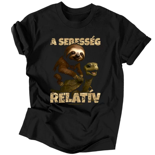 A sebesség relatív póló (Fekete)