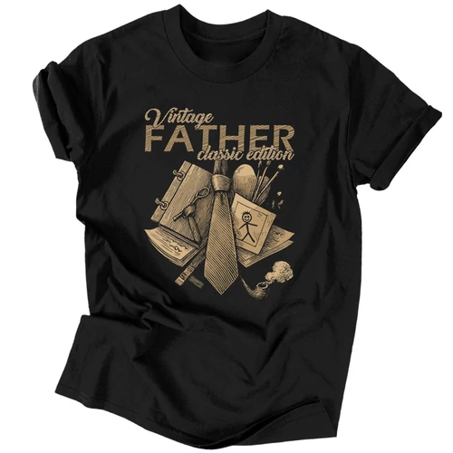 Vintage Father férfi póló (Fekete)