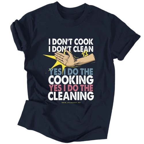 Yes I do the cooking... férfi póló (sötétkék)
