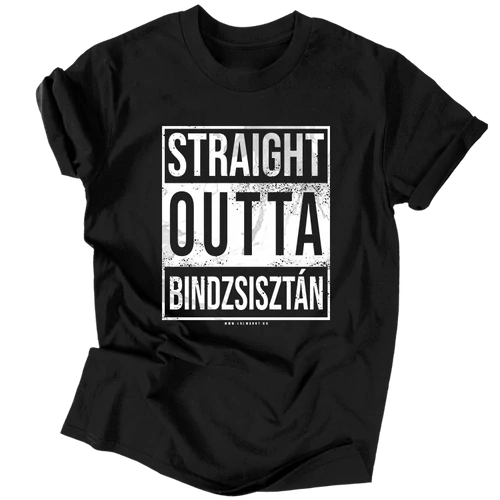 Egyenesen Bindzsisztánból férfi póló (fekete)