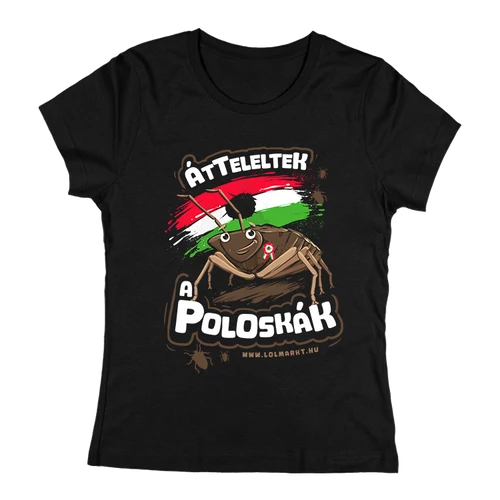 Átteleltek a poloskák női póló (B_Fekete)