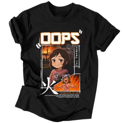 Oops | Animeme póló (Fekete)
