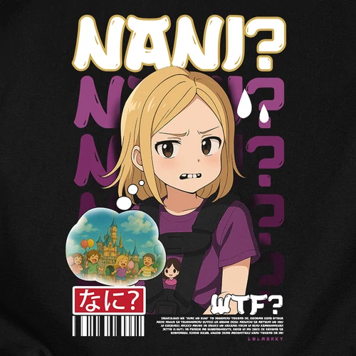 Nani? | Animeme póló (B_Fekete)