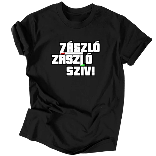 GTA | Zászló, zászló, szív!  póló (fekete)