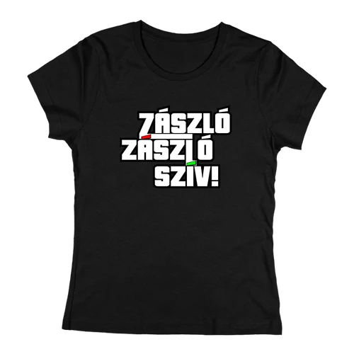 GTA | Zászló, zászló, szív!  női póló (fekete)