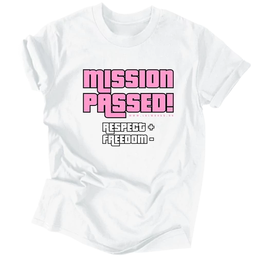Mission Passed legénybúcsús póló (fehér)