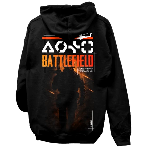 Battlefield | Heroic kapucnis pulcsi (Fekete)