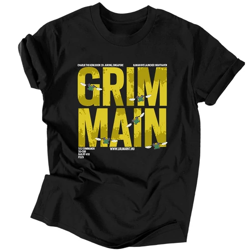 Grim Main férfi póló (Fekete)