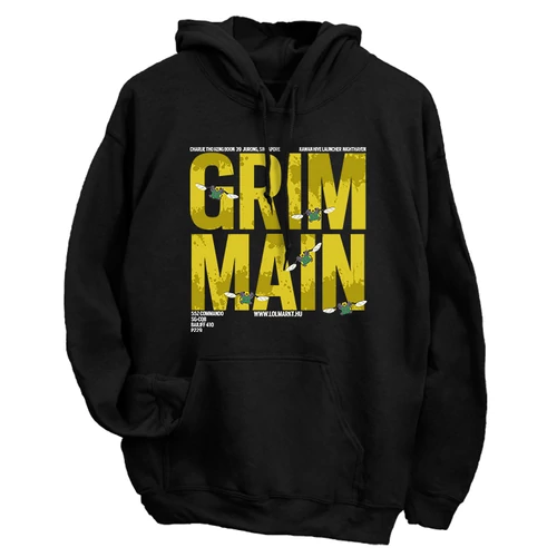 Grim Main kapucnis pulóver (Fekete)