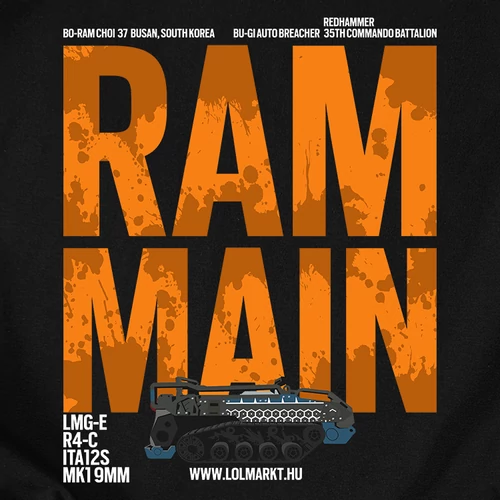 Ram Main férfi póló (B_Fekete)
