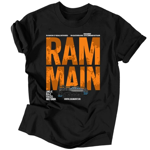 Ram Main férfi póló (Fekete)