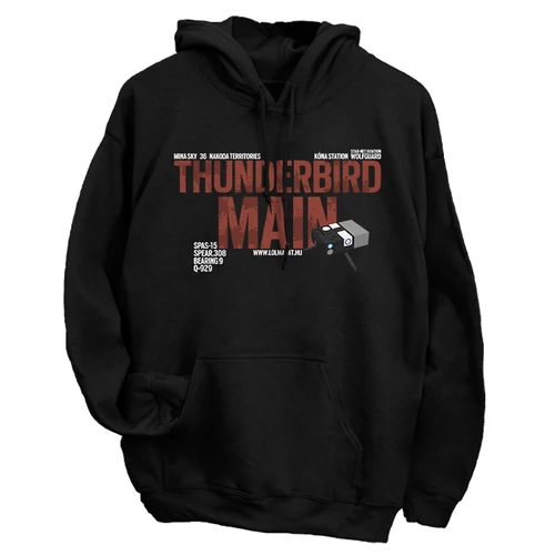 Thunderbird Main kapucnis pulóver (Fekete)