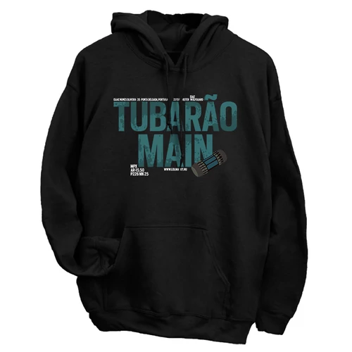 Tubarao Main kapucnis pulóver (Fekete)