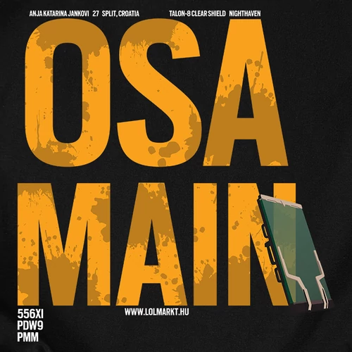 Osa Main férfi póló (B_Fekete)