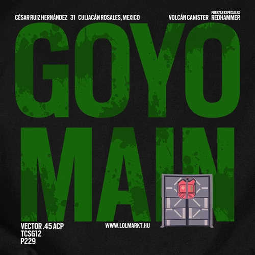 Goyo Main férfi póló (B_Fekete)