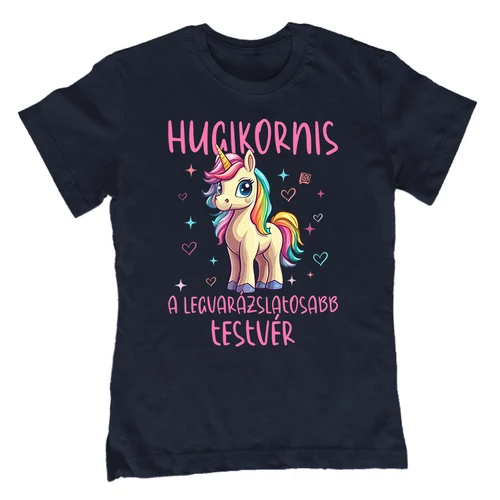 Hugikornis gyerek póló (Sötétkék)