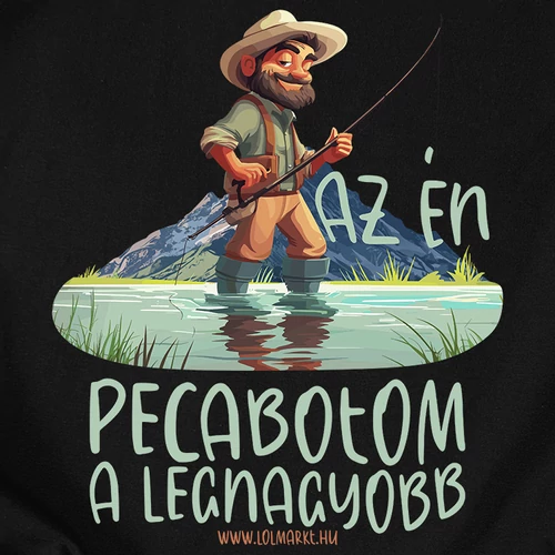 Az én pecabotom férfi póló (B_Fekete)