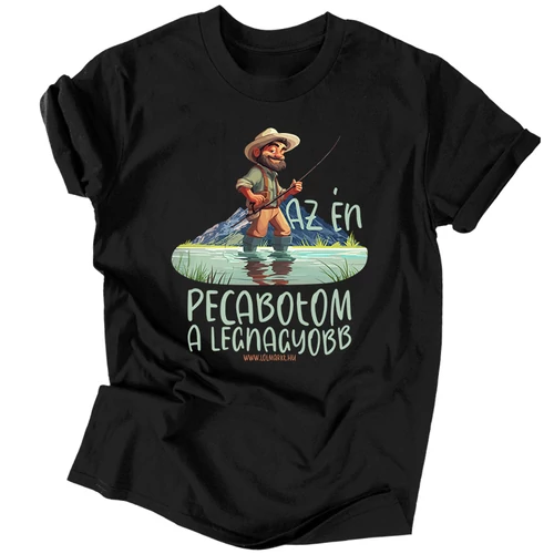 Az én pecabotom férfi póló (Fekete)