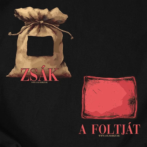 Zsák a foltját - páros póló szett (B_Fekete)