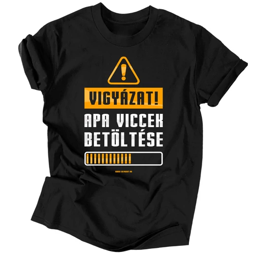 Apa viccek férfi póló Fekete)