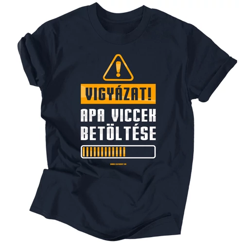 Apa viccek férfi póló (Sötétkék)