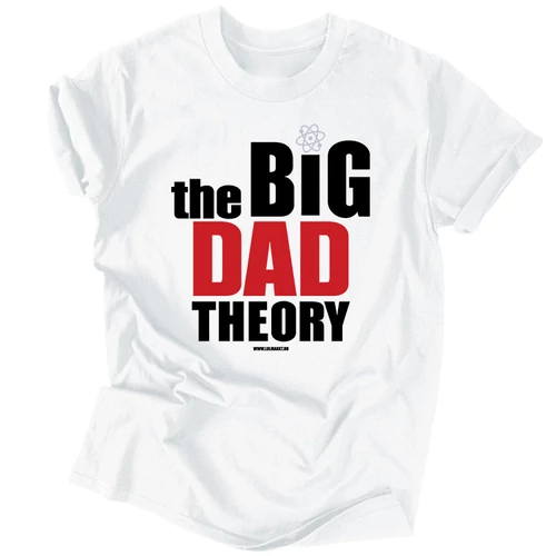 Big Dad Theory férfi póló (Fehér)