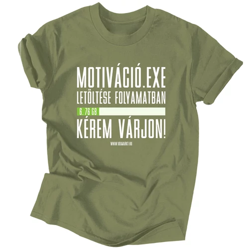 Motiváció.exe férfi póló (Military)