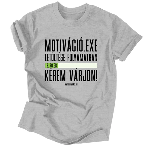 Motiváció.exe férfi póló (Világosszürke)