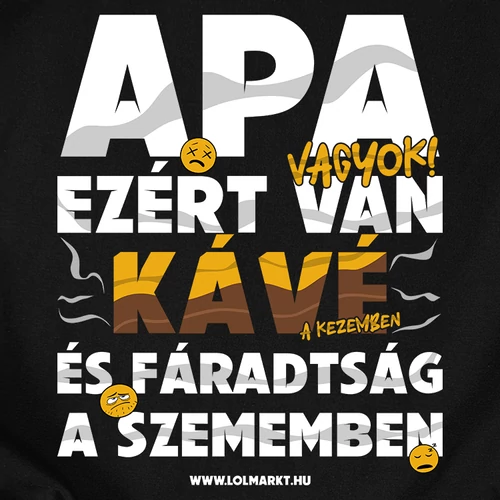 Apa viccek férfi póló (B_Fekete)