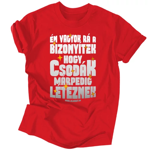 Csodák léteznek férfi póló (Piros)