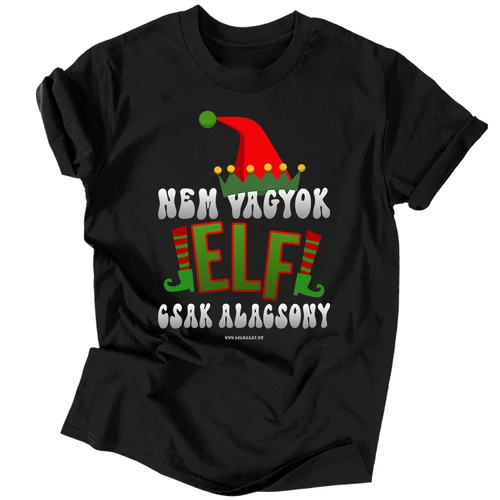 Nem vagyok elf póló (Fekete)