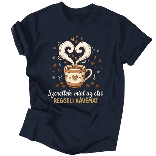 Szeretlek, mint könyvmoly  póló (Férfi-Sötétkék)