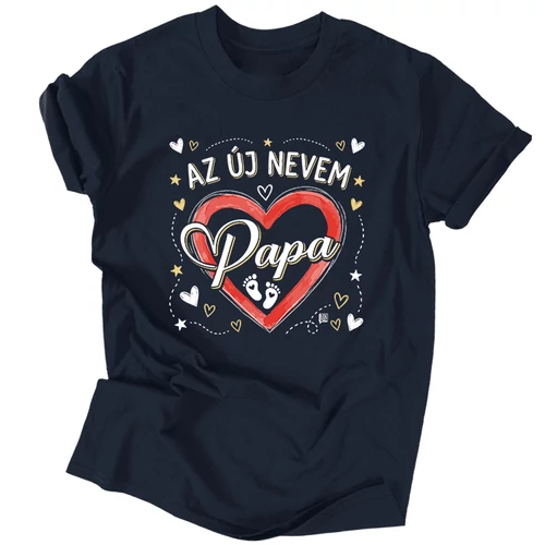 Új nevem Mama/Papa póló (FF_sötétkék)