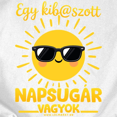 Napsugár vagyok póló (B_fehér)