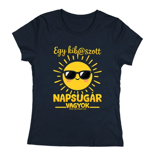 Napsugár vagyok póló (női_sötétkék)