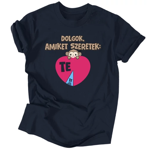 Dolgok, amiket szeretek férfi póló (Sötétkék) 