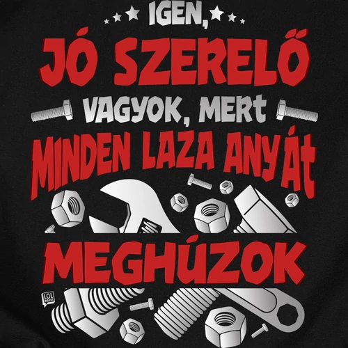 Jó szerelő póló (b_fekete)