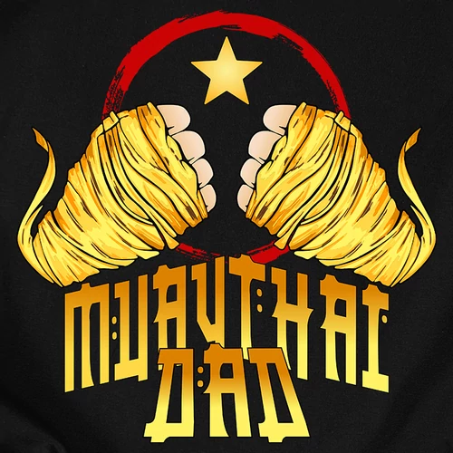 Muay Thai DAD férfi póló (B_fekete)