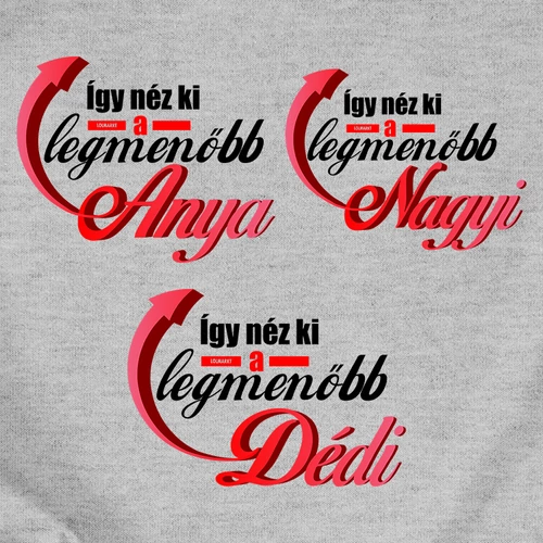 Így néz ki a legmenőbb Anya/Mama/Dédi női póló (B_Szürke)