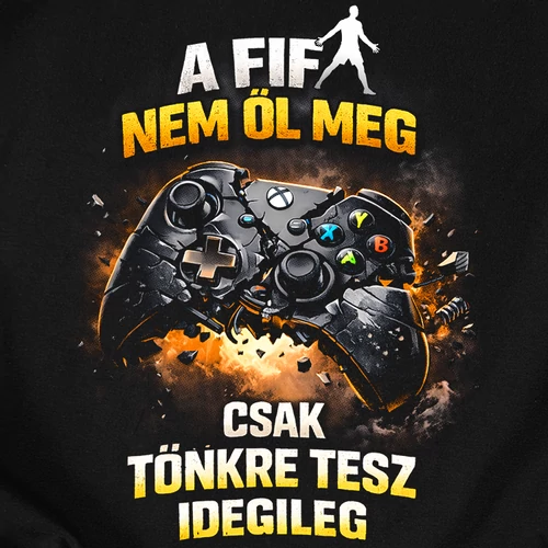 Nem öl meg, csak idegileg tönkretesz  póló (B_Fekete)