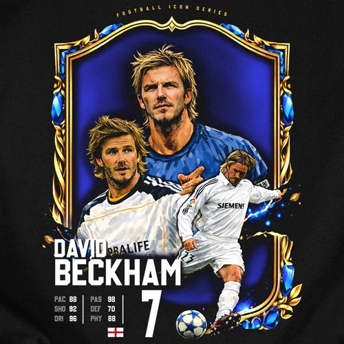 Football Icon Series - Beckham pulcsi (B_Fekete)